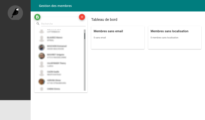 AROE - member management screenshot